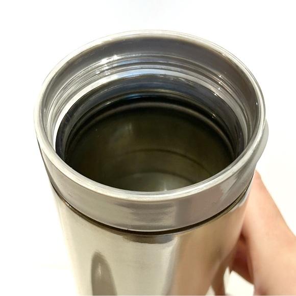 DAVIDs Tea Press Infuser Double-Walled Stainless Steel Travel Mug Silver 16 oz - Picture 7 of 16